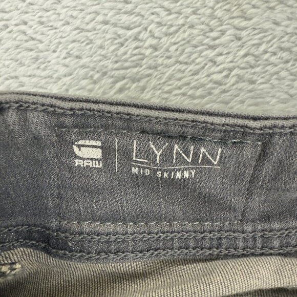 G Star RAW Lynn Mid Skinny Black Denim Jeans Women’s Size 26 x 32 US - Picture 15 of 16